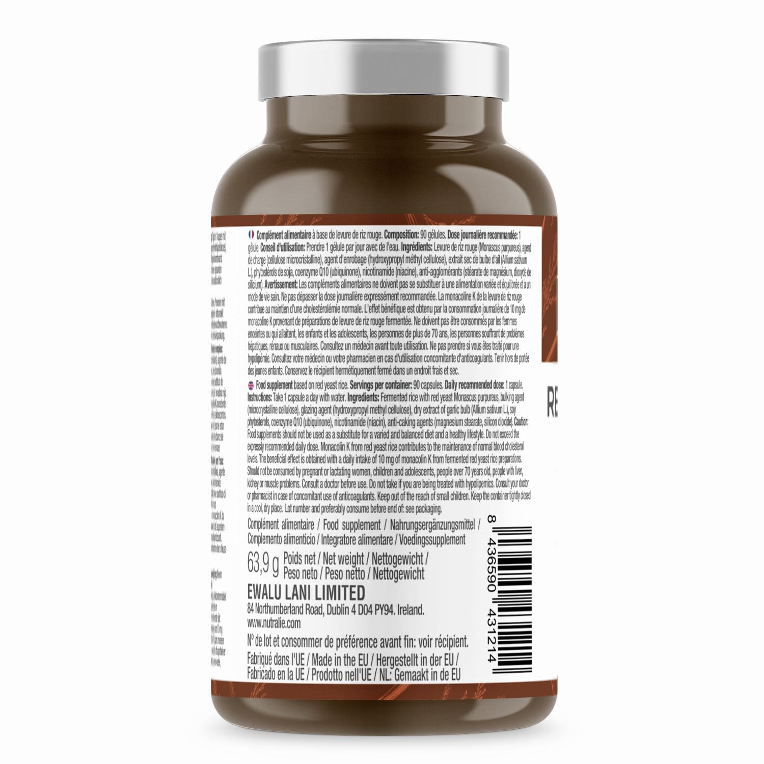 Levadura de Arroz Rojo Complex  90 cápsulas  Con Vitamina B3 y